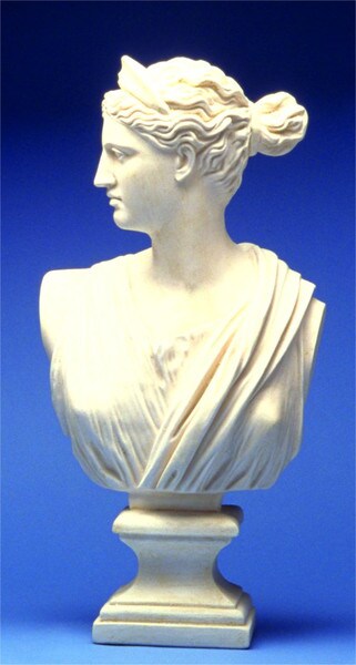 Diana Bust Sculpture Greek Roman Goddess Replica Plaster Statue